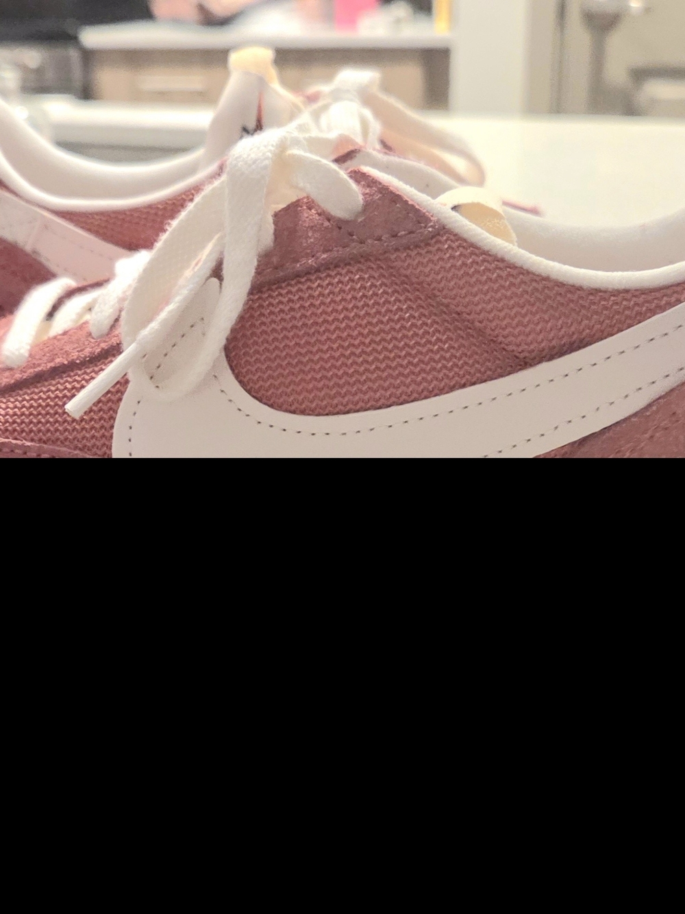 Nike Women's Rose Pink Retro Runner with White Swoosh - Picture 3 of 8
